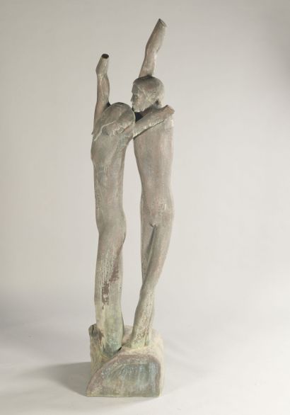 null KLINAKIS Ioannis, 20th century

Couple, 1979

bronze group with brown patina...