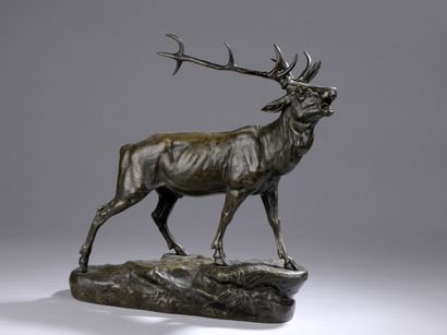 null MASSON Clovis Edmond, 1838-1913

Cerf bramant

bronze à patine brun-vert nuancée,...