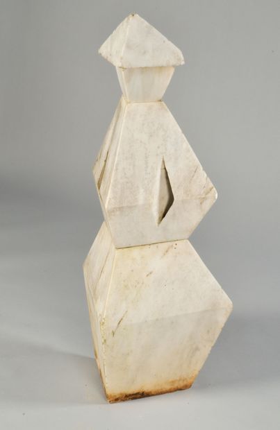  ANASTASIADOU Ntina, 20th century 
Chinese, 1985 
sculpture in white marble veined...