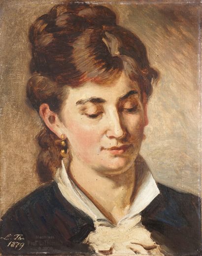 null THIERSCH Ludwig, 1825-1909

Portrait of a young woman, 1879

oil on canvas mounted...