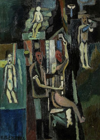 null KREMEGNE Pinchus, 1890-1981

L’académie de peinture, circa 1916

huile sur toile...