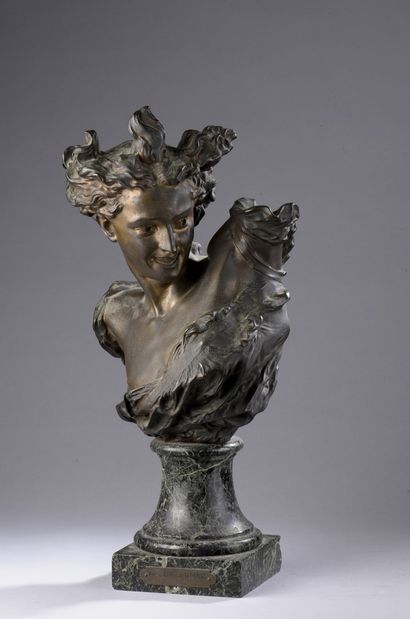 null CARPEAUX Jean-Baptiste, 1827-1875

Buste du génie de la Danse

bronze à patine...