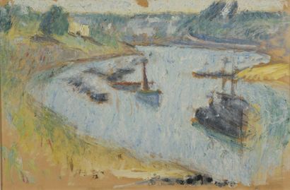 null PUY Jean, 1876-1960

Meanders at Douëlan, 1952

oil sketch on paper doubled...