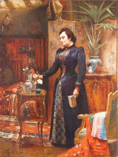 TANOUX Henri Adrien, 1865-1923 
Femme dans...