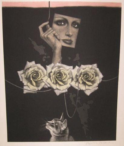 ARAÏ RYOHI, NÉ EN 1933 Le prélude lithographie à la manière noire, 56.5 x 39 cm.