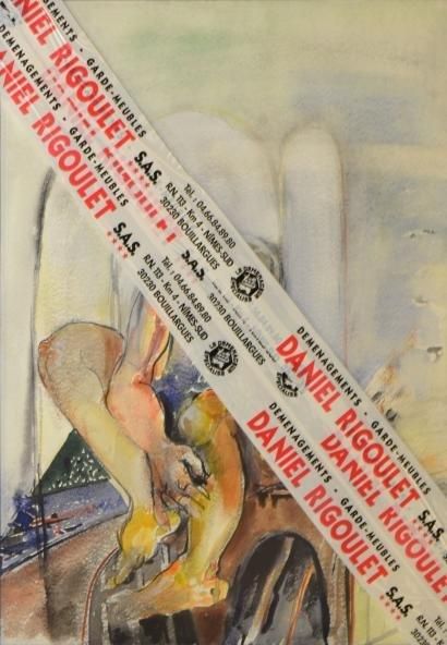 VALDET HAMIDI, XXE SIÈCLE Nu assis, 1983 aquarelle, signée et datée en bas à gauche...