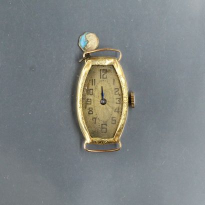 null Débris : une boîte de montre en or 18k (750) de style Art Déco.

Poids brut...