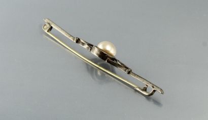 null Broche barette en argent (Sanglier) sertie d'une perle baroque. Vers 1930.

Poids...