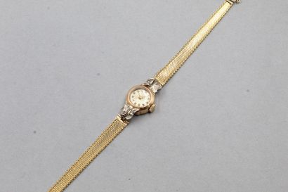 Ladies' wristwatch, round case in 18k (750)...