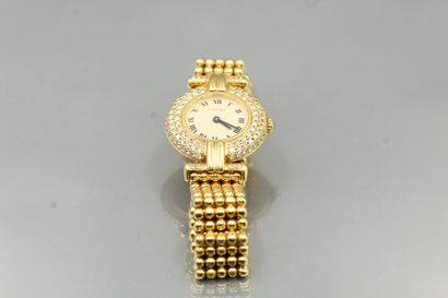 CARTIER 
Ladies' wristwatch in 18k (750)...