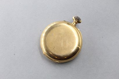 null Remains of an 18k (750) yellow gold pocket watch. 

Gross weight: 71.08 g.