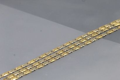 null 18k (750) yellow and white gold chain. 

Around the neck : 48 cm. - Weight :...