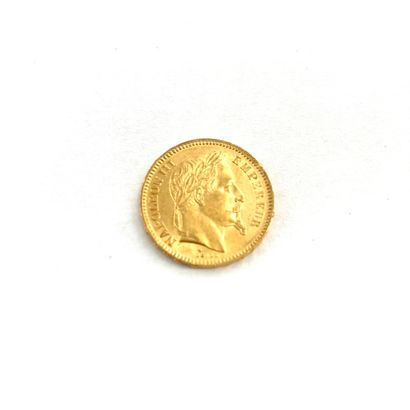  Gold coin of 20 francs Napoleon III head laurel. 
1861 A (x1) 
 
A : Paris workshop....
