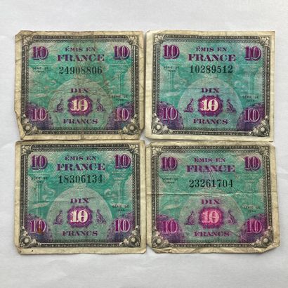 null 
38 billets de banque libellés en francs : 




- Cinq francs « Violet » 1933...