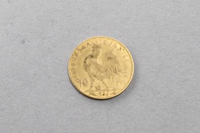 null 10 Francs gold coin with Rooster 1906

TB. 

Weight : 3.22 g.