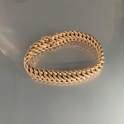 null Bracelet en or jaune 18k (750) à maille américaine. 

Poinçon tête d'aigle.

Tour...