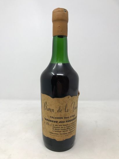 null 1 bouteille CALVADOS "Réserve des paquebots Hors d'âge", Baron de la Touque