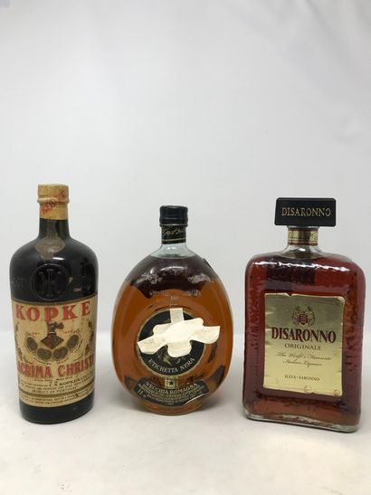 null 3 bouteilles SPIRITUEUX (Brandy, Disaronno, Porto)