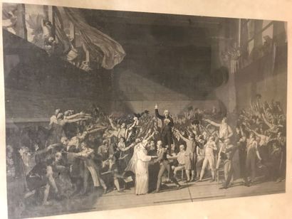 null "Le serment du Jeu de Paume" d'après Jacques-Louis David.

Gravure en noir

XIXe...