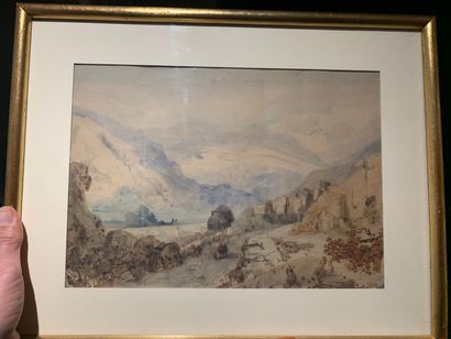 null CRAPELET Louis-Amable (1822-1867)

Landscape of the Atlas

Watercolor on paper

Signed...