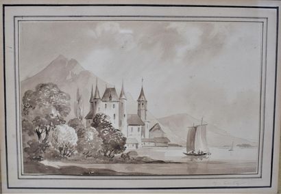 null FRENCH SCHOOL 19th century

View of a castle near a lake, wash,

13.40x20.80...
