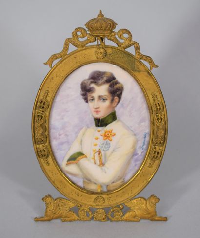 null Ecole de la fin du XIXème/Début XXème siècle

Portrait de l' Aiglon

Miniature,...
