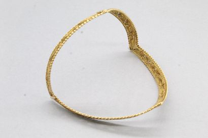 null Bracelet d'avant bras en or jaune 18k (750) filigrané. 

Poids : 19.79 g.