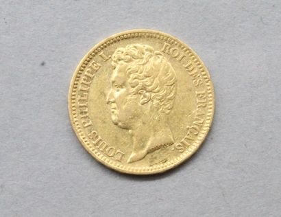 null Gold coin of 20 francs Louis-Philippe I - Type Tiolier 1831 A.

A : Paris workshop.

VG...