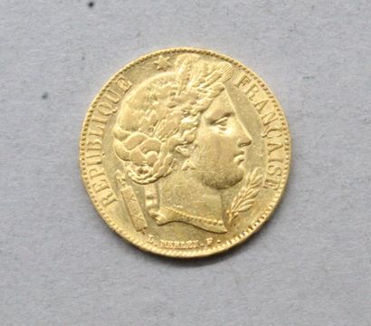null Pièce en or de 20 francs Cérès IIème République 1851 A.

A : atelier Paris.

TB...