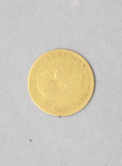 null Pièce en or de 10 Francs Napoléon III tête nue 1857 A.

Poids : 3.22 g.