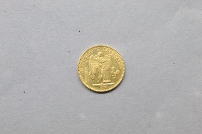Pièce en or de 20 francs Génie IIème République...