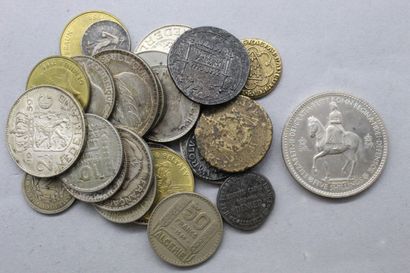 null Ensemble de pièces de monnaie en argent de type Turin : 20 francs (x1), 10 francs...