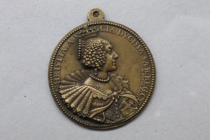 null Guillaume Dupré

Médaille en bronze représentant Christine de Bourbon, épouse...