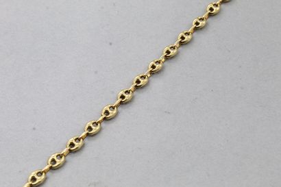 null Bracelet en or jaune 18k (750) à maille marine. 

Tour de poignet : 18 cm. -...