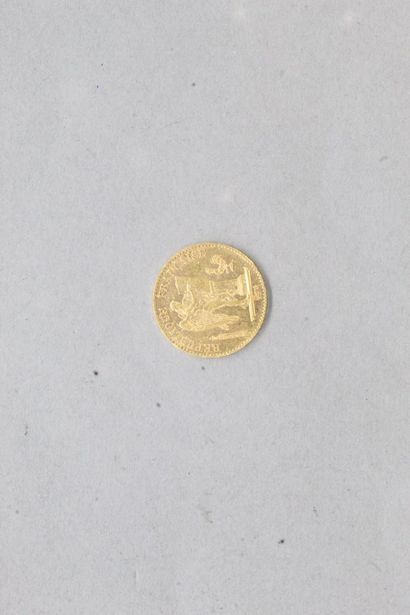 Pièce en or de 20 francs Génie IIIème République,...