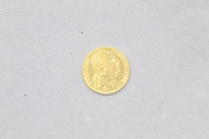 Pièce en or de 20 francs Louis XVIII buste...