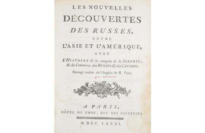 null COXE (William). Les Nouvelles découvertes des Russes, entre l’Asie et l’Amérique,...