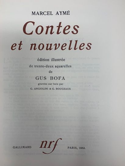 null AYME Marcel, Contes et Nouvelles, trente-deux aquarelles de Gus BOFA, Gallimard,...