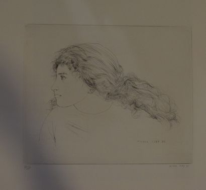 null CIRY Michel (1919-2018)



Profile of a young woman, 

black ink etching on...
