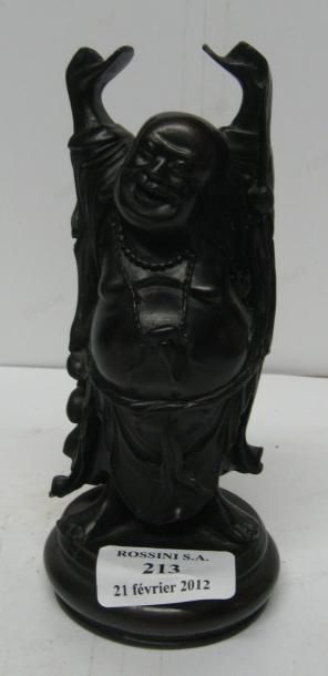 null Bouddha souriant en bois