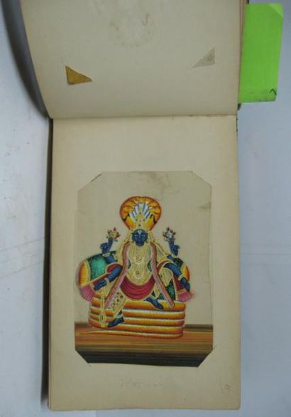 null Album de 55 miniatures sur papier transparent. Travail Indien