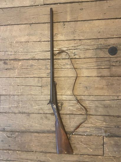 null Shotgun with pin cal 16.

Rocker type LEFAUCHEUX. Plates engraved with hunting...