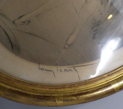 null Louis ICART (1888-1950)

Le perroquet coquin,

pointe sèche en couleur, signée...
