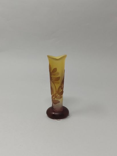 null GALLÉ (In the taste of)

Small horn vase 

Proof in multi-layer acid-etched...