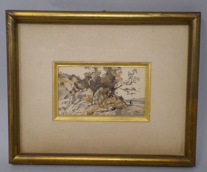 null HARPIGNIES Henri Joseph (1819-1916)

Landscape with trees,

ink wash, signed...