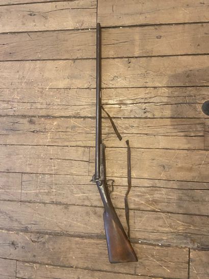 null Shotgun with pin Cal. 16.

Rocker LEFAUCHEUX. Decorated locks and engraved hammers.

Barrel...