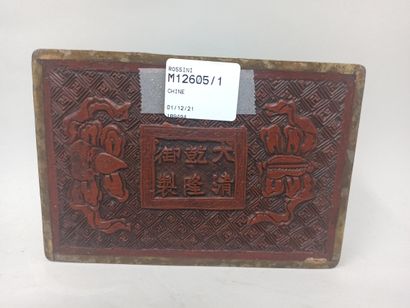 null 
CHINA

Rectangular lacquer box with relief decoration of a scholar and his...