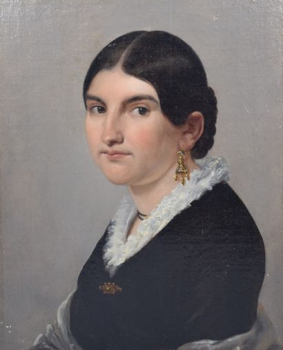 null 
ECOLE du XIXème siècle




Portrait de dame




Huile sur toile




H. 43 -...