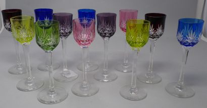 null Twelve cut overlay crystal liqueur glasses.



Height : 13.40 cm - A tiny chip...