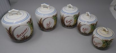 CREIL AND MONTEREAU

Series of five earthenware...